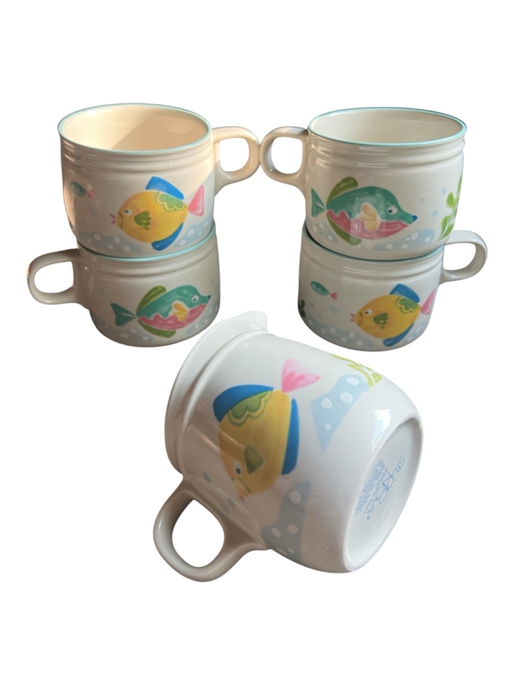 Vintage Studio Nova Barrier Reef Y2310 Tropical Fish Mugs & Creamer Set